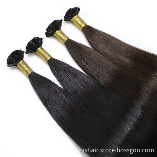 Wholesale Hot Sale Italian Keratin Pre Bonded Hair Extensions Remy Double Drawn u Tip Flat Tip i Tip Hair Extension